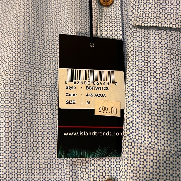 Island Trends Men’s button up beach shirt - Picture 2 of 2